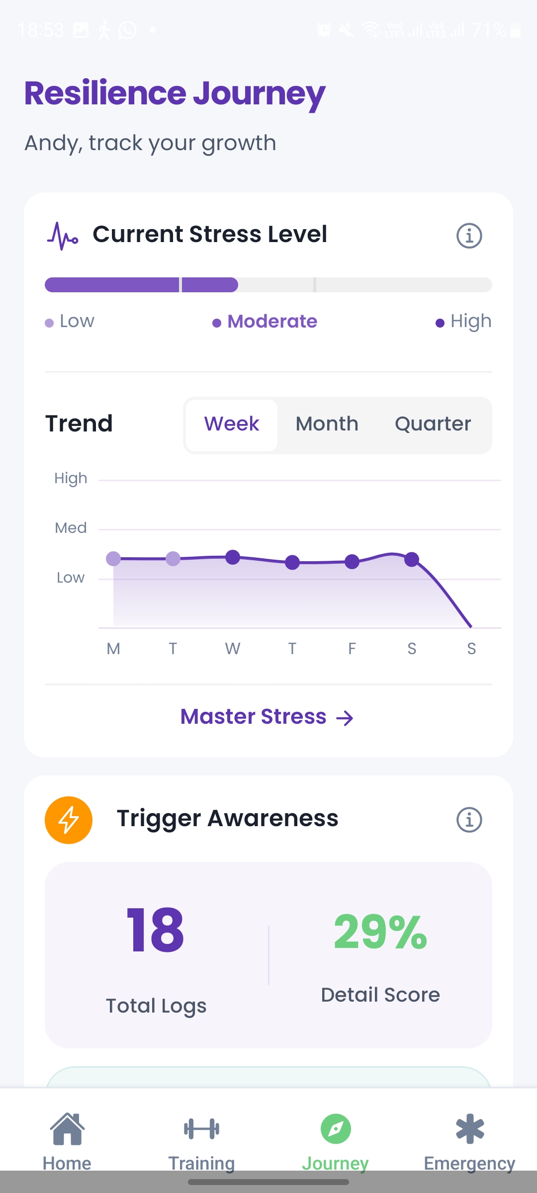 MindArmor MARI Score - Track Your Progress